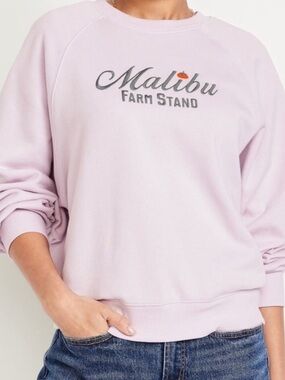 Old Navy Lavender Malibu Farm Stand SoComfy Crew-Neck Graphic Sweatshirt XL